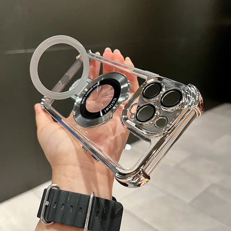 Elegant Transparent Stand Case - iPhone