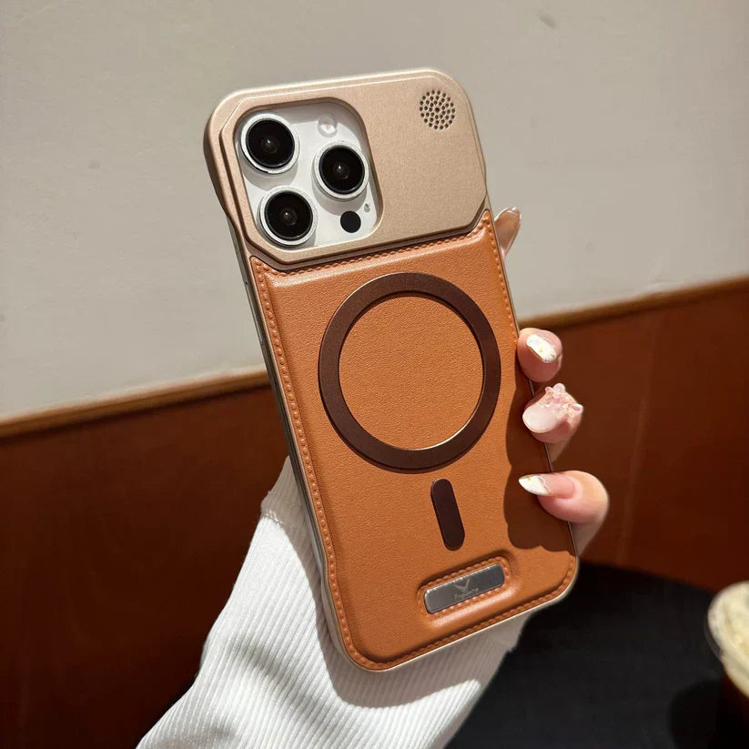 Premium Metallic AeroFLex Leather Case With Aroma Perfume Cover