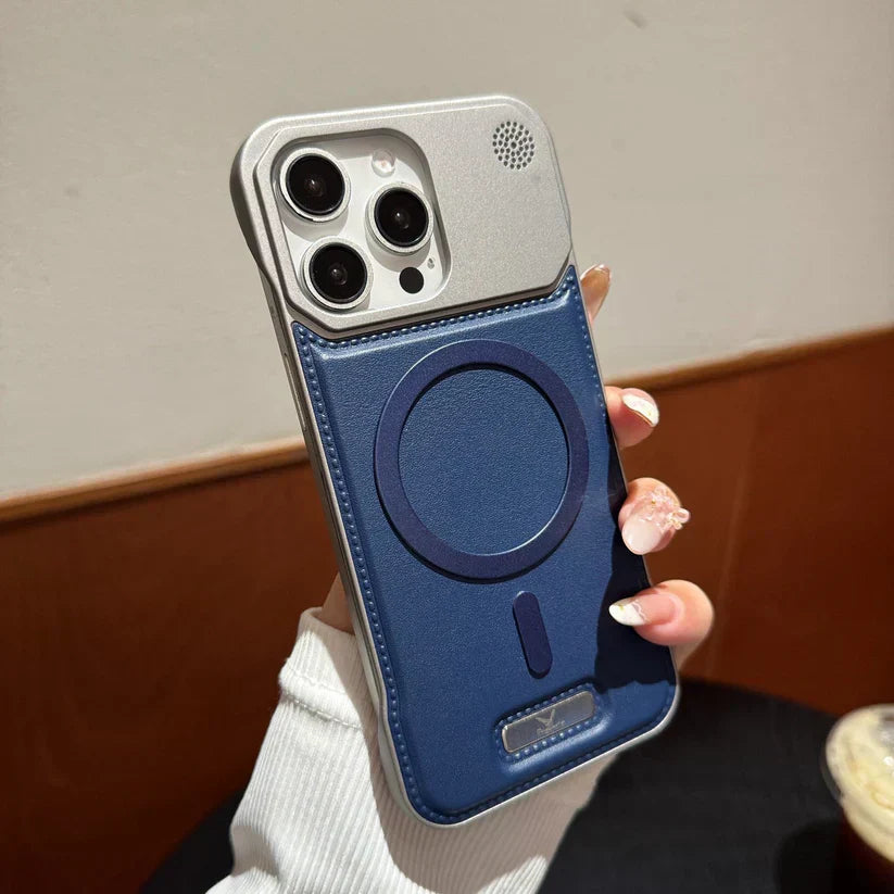 Premium Metallic AeroFLex Leather Case With Aroma Perfume Cover Compatible For iPhone Series